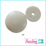 BUTTON - BAG BUCKLE-CIRCLE-PLASTIC-2.5MM & 3MM (WHITE)